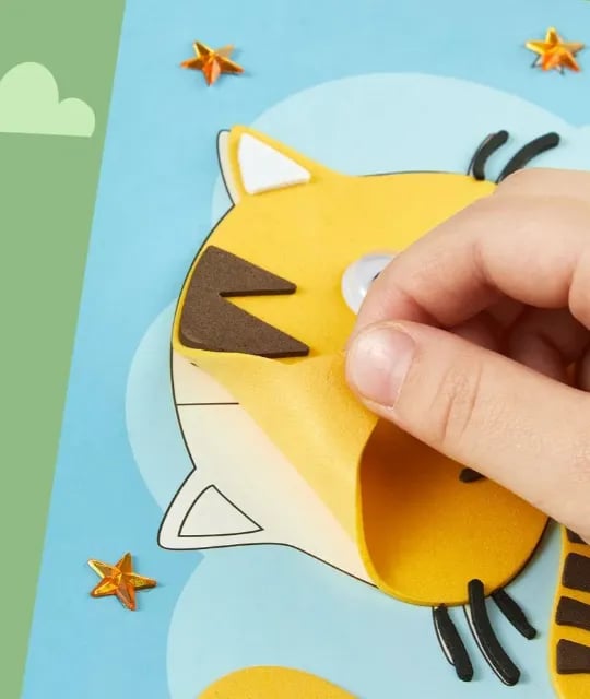 Vibrant 3D Sticker Set, Fantasy Animal Designs