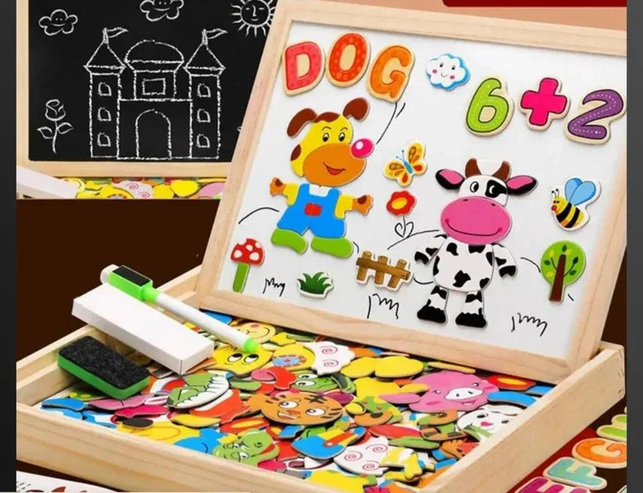 Versatile Magnetic Drawing Board Set, Double-Sided