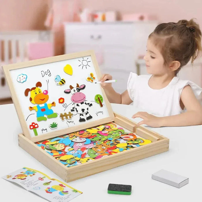 Versatile Magnetic Drawing Board Set, Double-Sided