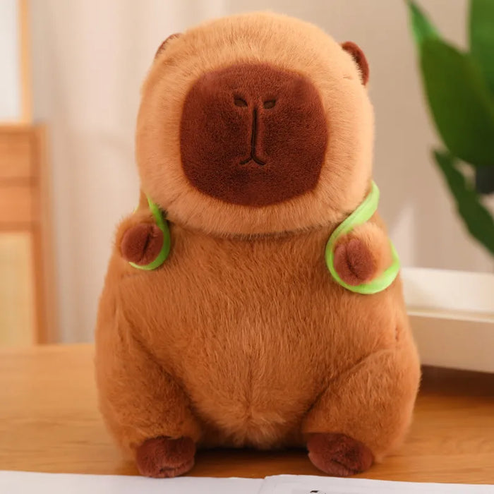Charming Capybara Plush Toy, Adorable Turtle Backpack