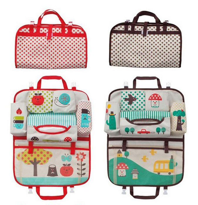 Children's Car Organizer with Tablet and Bottle Holder, Practical Design