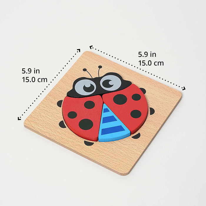 Wooden Animal Puzzle Set for Kids with Illustrated Designs