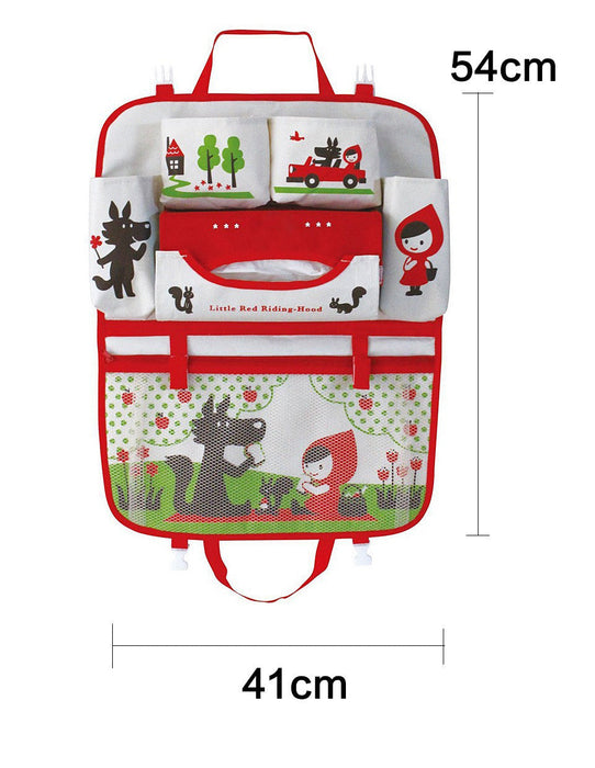 Children's Car Organizer with Tablet and Bottle Holder, Practical Design