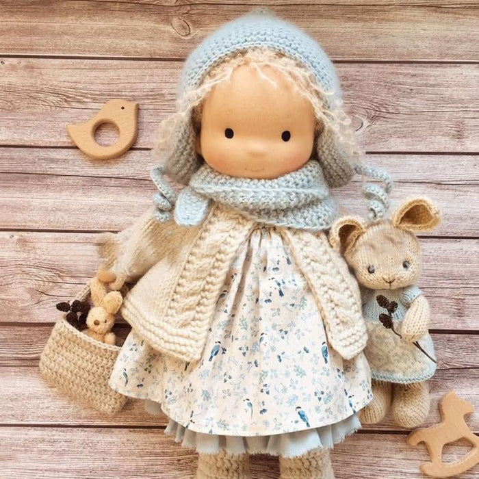 Natural Materials Doll, Waldorf Style – 30 cm Tall