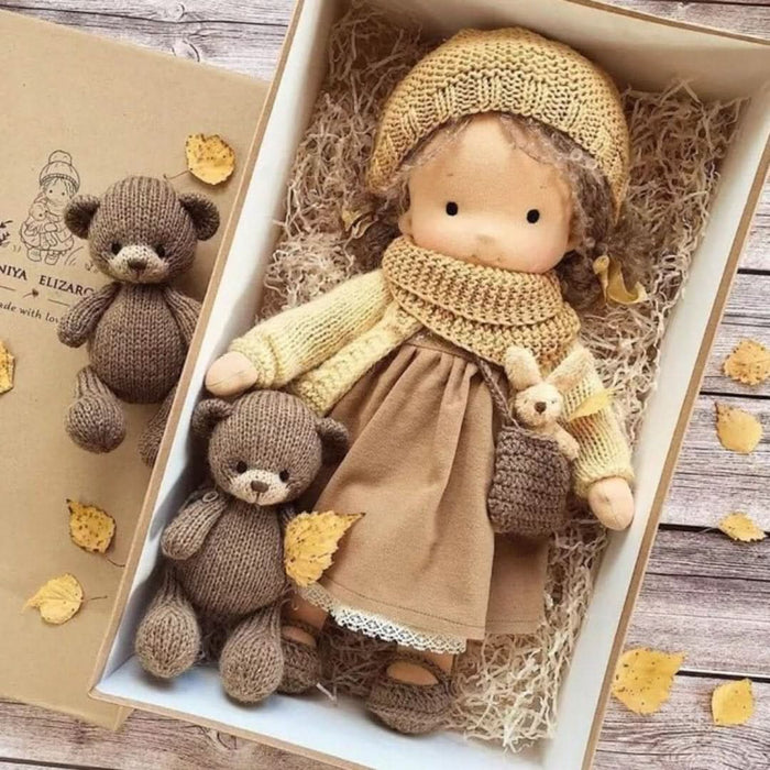 Natural Materials Doll, Waldorf Style – 30 cm Tall