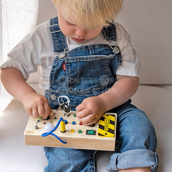 Montessori Wooden Switch Board For Kids | Sensory Activity