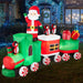 Pre-lit Inflatable Christmas Train & Animated Santa Claus - 8.5ft